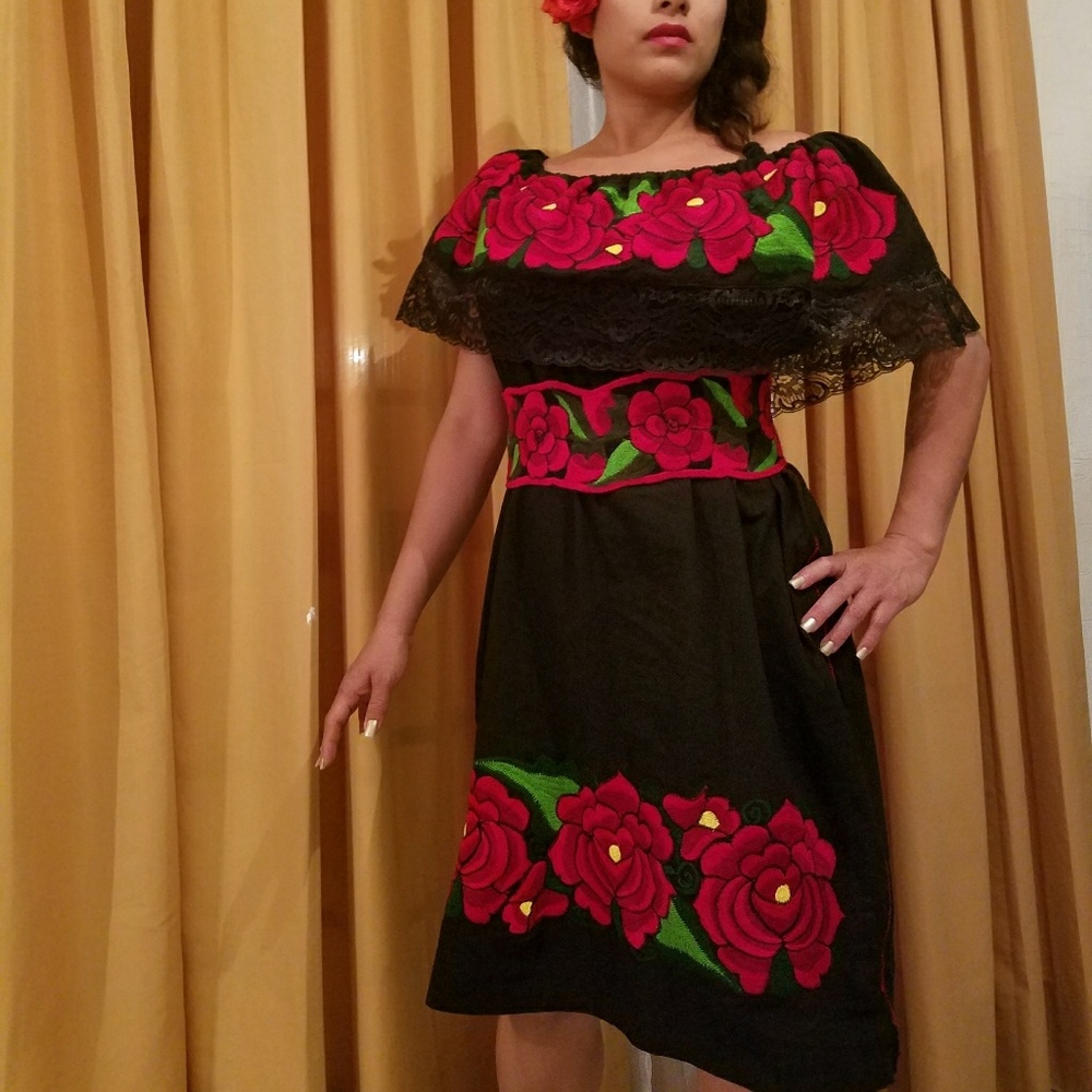 SOLD* Mexican Embroidered Dress_Belt CRAZY SALE! - Picture 6 of 8